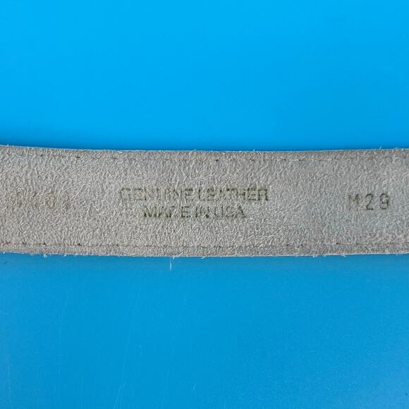 white leather western belt 90s Y2K vintage - Picture 3 of 5